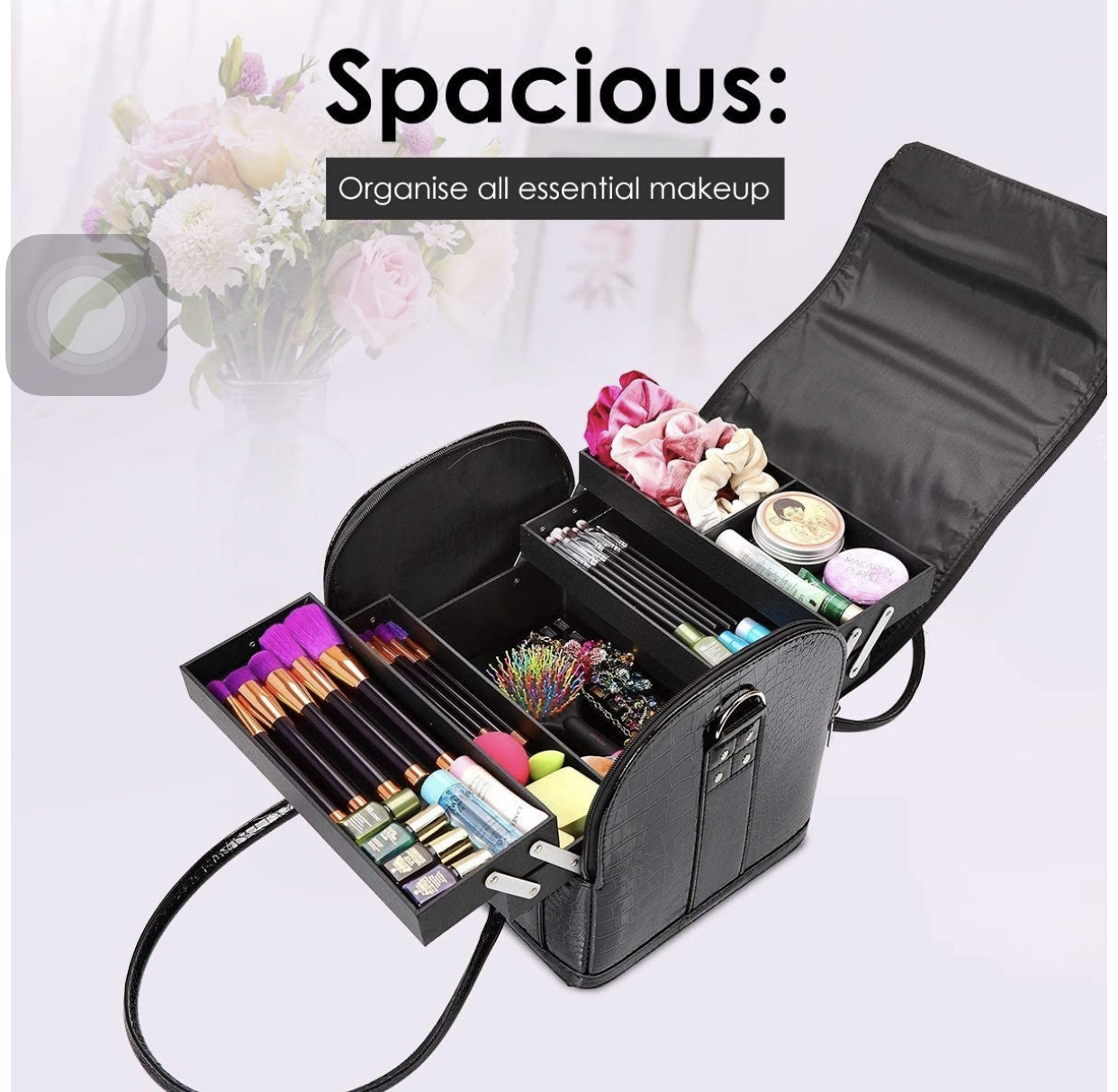 Makeup Bag Vanity Kit Cosmetic Storage Travel Pouch - Glamixo™️
