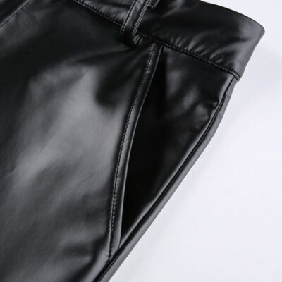 Faux Leather Boot Cut Pants